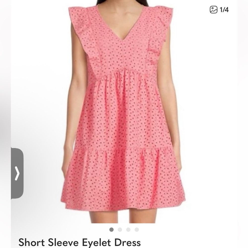 Short Sleeve Eyelet Dress